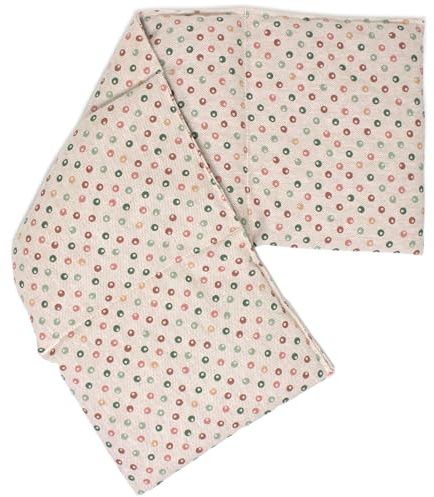 4-Kammer Rapssamenkissen 20x60cm - Bio-Stoff Punkte - Wärmekissen - Körnerkissen