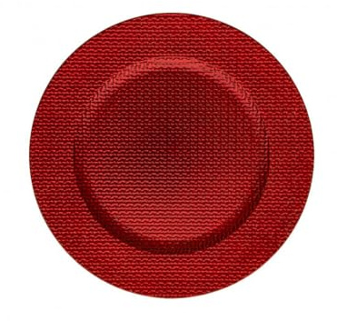 BRANDANI Sottopiatto Intreccio Set 4 Pezzi Rosso 33cm Tavola di Natale