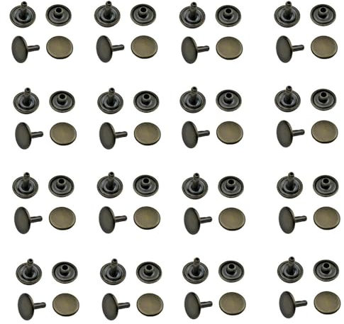 Hohlnieten, Doppelkappe, Doppelniete, beidseitig verschlossen, zweiteilig - 250 Stück (12 x 10 mm)