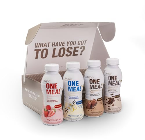 NUPO Ready To Drink TASTER PACK I Meal Replacement Shakes I 4 Flavours I Low Calorie & Lactose free