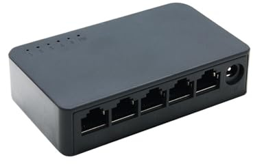 Switch di rete Mini Gigabit 5 porte Hub Ethernet porta LAN WAN 100Mbps 1000Mbps (Color : 5 Port 100M)