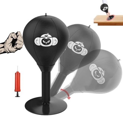 stressmaash,Desktop Boxsack,instant Punch,punchingball Tisch,Desktop Punching Bag,mini Boxsack,punchingball,Stress Boxsack,Heavy Duty Sturdy Desk Punch Bag with Suction Cup