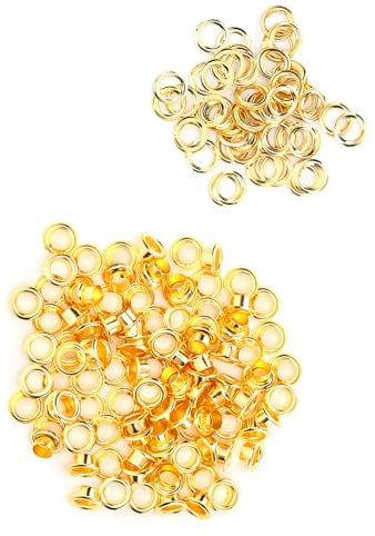 Hohlniete, Messing-Gold-Öse, kein Rost, Leder-Öse, Handgefertigt, für Papierprodukte, Kleidung, Kunststoffe