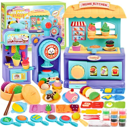 Vautvis Set Plastilina 62 Pezzi Accessori Cucina 12 Barattoli Regalo Compleanno