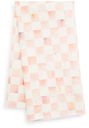 MACKENZIE-CHILDS Cotton Dish Towel, Pink-and-White Rosy Check