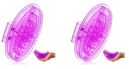 FRCOLOR 2 Stück Massagebürste aus Weichem Silikon Handlich für Ganzkörper Akupressur Tiefenwirksames Muskelmassagegerät für Nacken Rücken Kopfhaut Beine und Entspannende Körperpflege zu