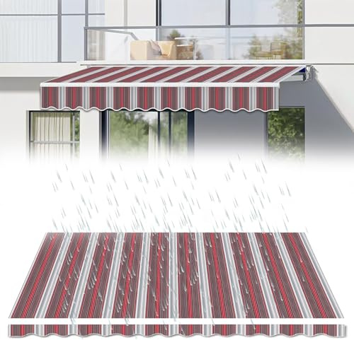 Toldo retráctil impermeable de alta calidad, 100 % poliéster, parasol para restaurantes y restaurantes, fácil instalación, 6 x 3,5 m, solución versátil para refugio al aire libre