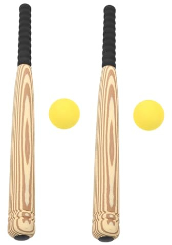 BESTonZON 2 Sätze Eva Baseballschläger Set Teilig Leichter Ergonomischer Trainingsschläger mit Ball rutschfest Strapazierfähig für Indoor und Outdoor Familienfreundliches Sportspielzeug