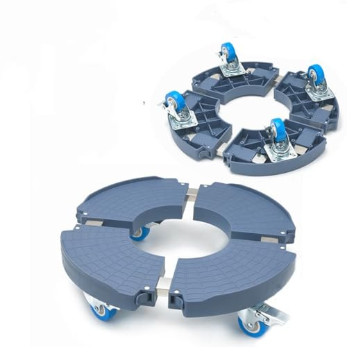 Rullo per piante regolabile da 42 a 61 cm, resistente, capacità 400 kg, ruote girevoli a 360°, per uso interno/esterno, perfetto per grandi piante in vaso