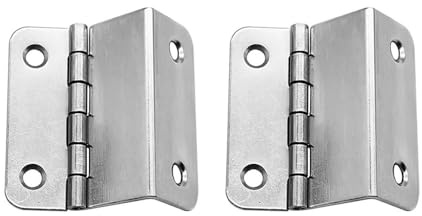 Three Fold Retro Shutter Hinge 41x12x1mm Half-Surface Chest Hinges for Window Cabinets, Pack of 2
