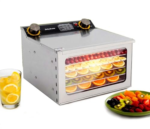 EPIKNOWEE Déshydrateur Alimentaire Numérique avec Minuterie et Contrôle Température, Sèche Commercial Multi-Plateaux Acier Inox pour Jerky de Bœuf, Fruits Secs, Champignons, Herbes(6-Tray)