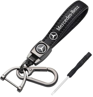 Auto Porte-clé, Porte-clés Universel en Cuir pour Homme et Femme, Porte Clef Voiture avec Anneau en D Anti Utile, Noir Accessoire Voitures pour Les Clés de Maison, Moto, Voyages et Courses (Noir3)
