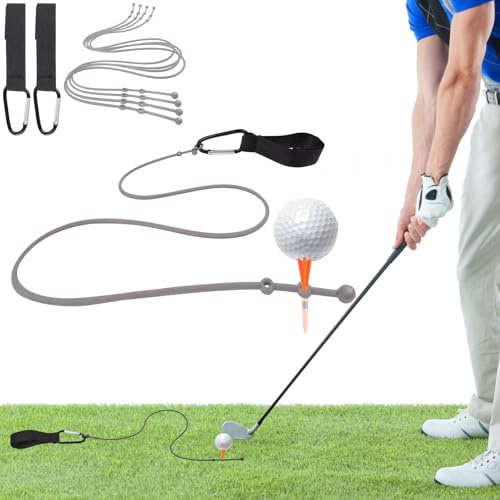 JUNNEE Golf Tee Anchor Leash & Tether – Nie mehr Fliegende Tees! Perfekt für Range & Simulator