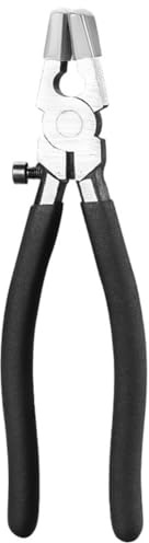 Glass Running Pliers — Curved-Jaw Glass Breaking Tool with Adjustable Pressure Control & Protective Rubber Tips, Drop-Forged High-Carbon Steel, 8 (204 mm)