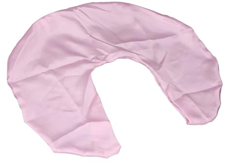 HEEPDD Housse de Coussin d'allaitement en Satin, Conception à Fermeture éclair Douce, Confortable pour l'allaitement, 18,70 Pouces de Long, Idéale pour les Nouvelles Mamans (PINK)