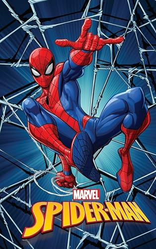 Jay Franco. Spiderman strandhandduk 14. Strandhandduk för barn, 70 x 140 cm, lätt och mjuk mikrofiberhandduk – snabbtorkande – barnhandduk för strand, pool eller bad – officiell