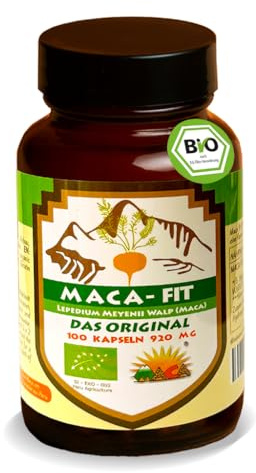 Maca Fit Vegane Kapseln 100 Stück Original aus Peru Junin Bombon