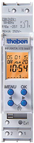 Theben 1750100 SELEKTA 175 top2 I Horloge astronomique I 1 Canal I Programme hebdomadaire I 1 entrée Externe