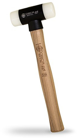 OSCA 12.6 EVO Soft Face Hammer with Steel Body, Interchangeable Nylon Tips & Hickory Handle, 1.3 lbs, 090HN40