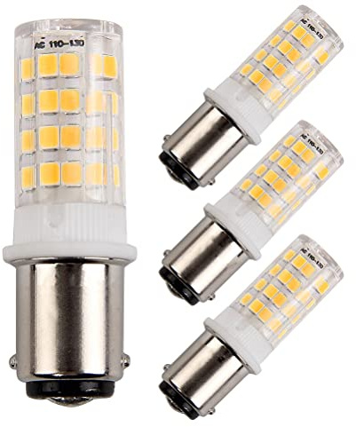 BA15D led bulb 120V Double Bayonet base 5 Watt Warm White 3000K for Sewing Machine Lamp, Non-dimmable (Pack of 4)