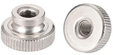 uxcell Knurled Thumb Nuts, 20Pcs M5x0.8mm Iron Round Knobs Fasteners for 3D Printer Parts, Silver Tone