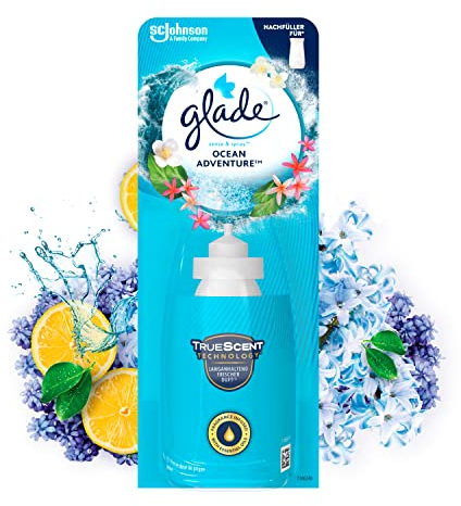 Glade (Brise) Sense & Spray Nachfüller, automatisches Duftspray mit Bewegungssensor, Lufterfrischer, Ocean Adventure, 1er Pack (1 x 18 ml)