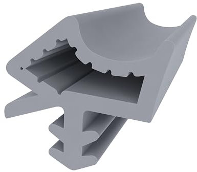 Holzzargendichtung für Holztüren – Grau - 15 Meter - 12 mm Falzbreite - Zimmertürdichtung - Türdichtung Gummi