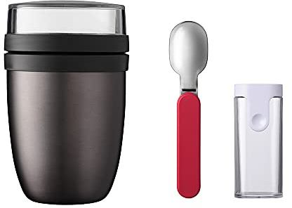 Mepal Thermo Lunchpot Ellipse Plus Faltbarer Löffel Lunchbox Essensbehälter Thermo (titanium)