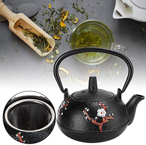 Tetera de hierro fundido, tetera tradicional Tetsubin resistente al desgaste y al desgaste Práctica para bolsitas de té