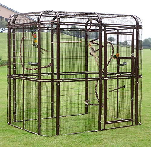 wonline Parrot Cages for Large Birds Outdoor Extra Large Bird Cage with Bird Cage and Perch, Suitable for Macaws Canaries Parrots Budgie Lovebirds