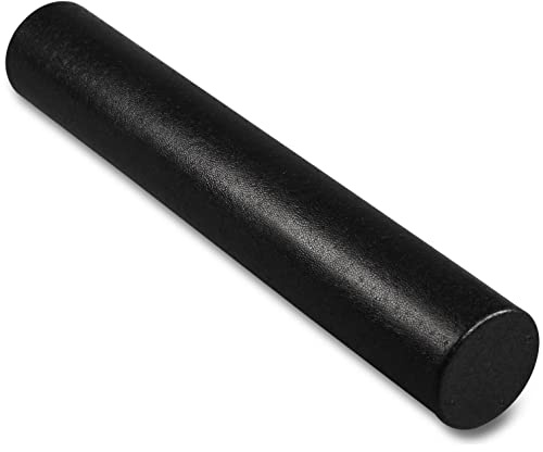 DRUNA Rodillo Rulo de Espuma Alta Densidad Redondo para Masajes Musculares Pilates Yoga High Density Foam Roller Fitness INDIGO 90 * 15 cm. Negro