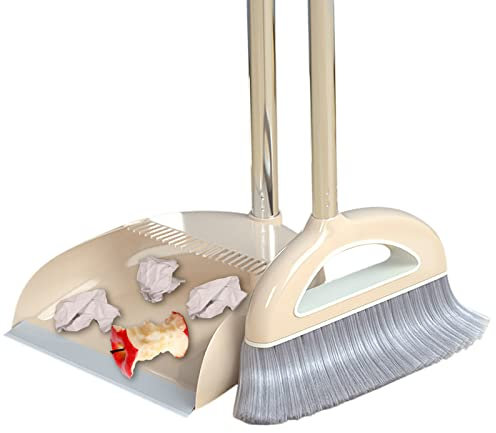 Ditanpu Broom And Dustpan Set, Long Handled Dustpan And Brush Set Lobby Dust Pan With Long Handle Sweeping Broom, Household Dust Pan Combo For Indoor Outdoor Household Cleaning And Sweeping