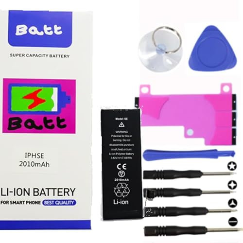 Batt® High Capacity Battery Kit for iPhones Includes All Stickers & MAGNETIC Tools (iPhone SE)