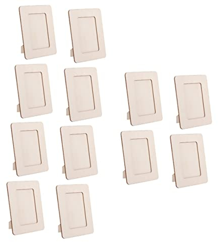 Toyvian 12 Stück Diy-Fotorahmen Aus Holz Zum Basteln Von Kindern Bilderrahmen Aus Holz Basteln Aus Gemälde Aus Für Kinder Leere -Bilderrahmen Diy-Gemälde