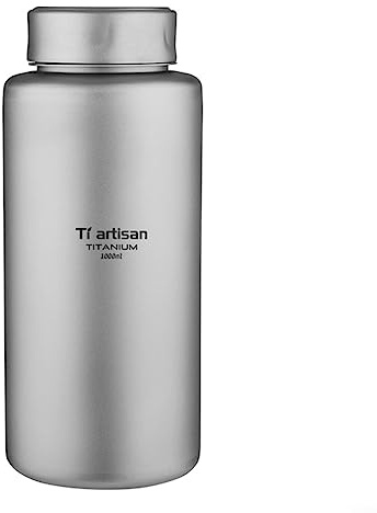 RANRAO 1000 ml Titan-Wasserflasche, Outdoor-Trinkflasche, auslaufsicher, Trinkflasche Kaffee Kantine Wasserkessel für Tee, Kaffee, Trinkbecher, Titan-Flasche für Wandern, Klettern, Picknick, Radfahren