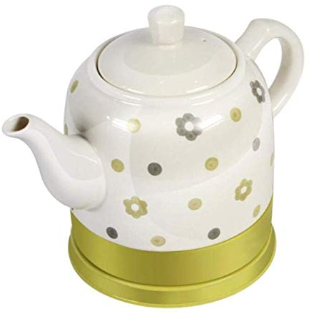 Bouilloire électrique, Théière, Bouilloire électrique en céramique, Bouilloire, Théière, Chauffe-eau, Service à thé, Grande capacité, Arrêt automatique,Beige,A Present