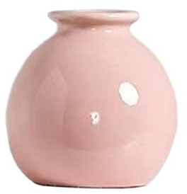 Gralara Vaso di Fiori in Ceramica Composizione Floreale Bouquet Minimalista Vaso per Piante Centrotavola Vaso per Matrimoni San, Rosa