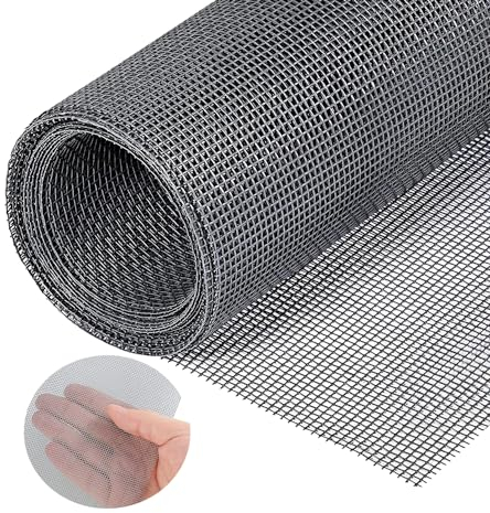Fliegengitter Ersatznetz, Fliegengitter Fenster 120 x 250 cm, Fliegennetz Fenster, grey Fiberglas-Fliegengitter als Meterware, Fliegengitter-Ersatznetz beliebig zuschneidbar