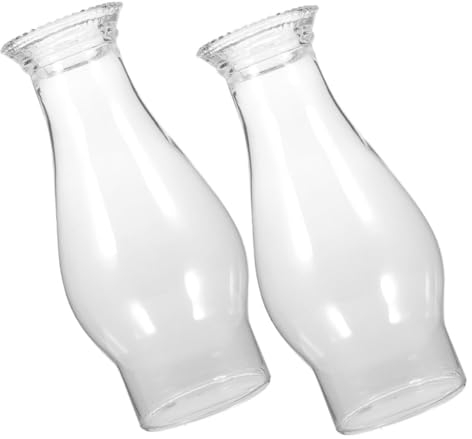 Garneck 2stücke Glasabdeckung Für Öllampe Ersatz-lampenschirm Im Vintage-Stil Passend Für Petroleumlampen Klarer Glas-lampenschirm Für Alte Öllampen Installieren Ersetzen