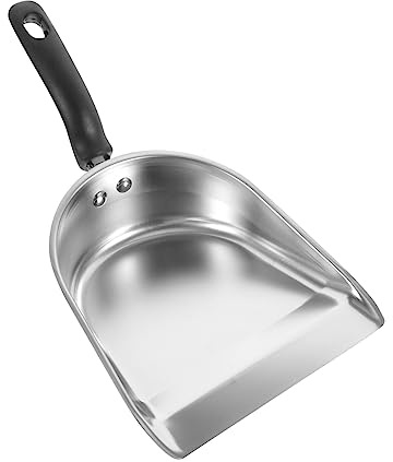 KOMBIUDA Edelstahl Handheld Kehrschaufel Mit Bakelitgriff Robuste Reinigungs-Schaufel Für Müll Und Langlebig Und Rostfrei Für Küche Und Haushalt