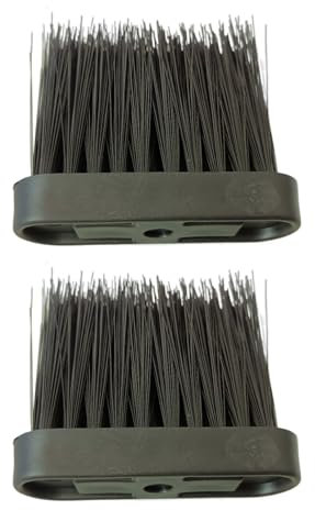 2 Stück Kaminbesen,Ersatzbesen für Kaminbesteck,Feuerherd Kaminbürste,Kaminbürsten Kaminbesteck, Bürste,Bürstenkopf Kamin,Kaminbesteck-Sets für Zuhause Und Kaminreinigung (2, Schwarz)