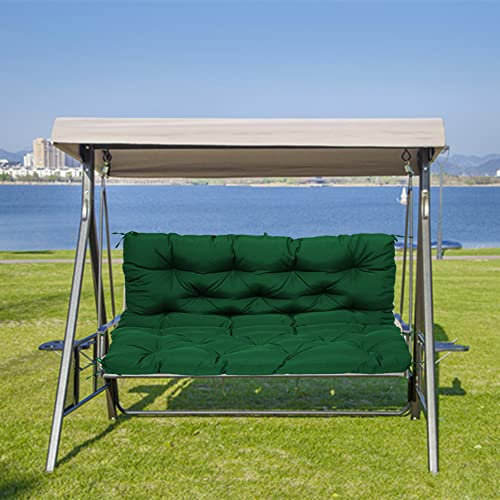 Hollywoodschaukel mit Rückenlehne und waschbarem Baldachin, 2- und 3-Sitzer, Schaukelstuhl für Garten, Innenhöfe, Grün, 100 x 100 x 10 cm