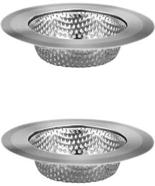 2 Pack Stainless Steel Kitchen Sink Strainer, Standard Sink Drain Protector Hair Catcher for Kitchen Bathroom Shower Kitchen Dishwasher Safe, bathroom sink strainer