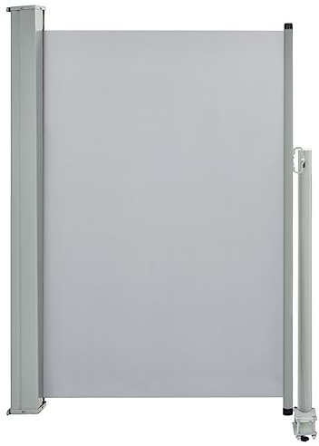 Toldo lateral extensible, 120 x 300 cm, gris, 45189
