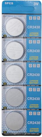 CHIZISX Lot de 5 piles bouton au lithium CR2430 3 V Alimentation fiable pour porte-clés et plus
