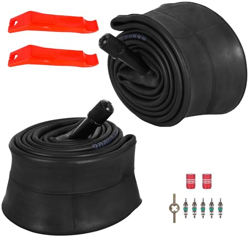 RUTU 18x1.75/2.125 Bike Inner Tubes 2 Pack Heavy Duty Butyl Rubber (AV32mm Schrader Valve) Tubes Compatible with 18x1.50 1.75 1.90 1.95 Inch Bike Tubes- Bicycle Accessories for Mountain/Cruiser Bikes