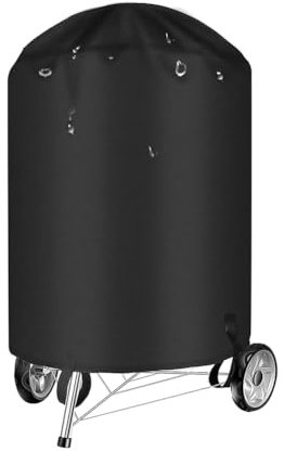 Sxmrmnx Grill Cover for 22 Inch Charcoal Kettle Outdoor Waterproof BBQ Cover for 22 Inch Charcoal Kettle Grills Black