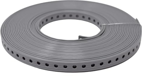 Lancelot Montagelochband kunststoffummantelt 14mm x 10 Meter | Loch-Ø 5,5 mm | Montageband zur Befestigung von Rohren, Leitungen und Kabeln