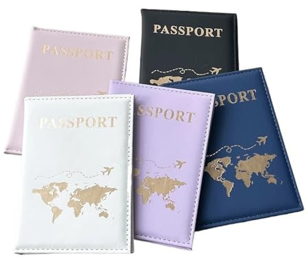 MORENTSU Reisepasshülle, personalisierbar, für Reisepass, Brieftasche, Abdeckung für Pässe, goldene Briefe, personalisierbar, Weiß mit Namen, Einheitsgröße, Weiß mit Namen, one size