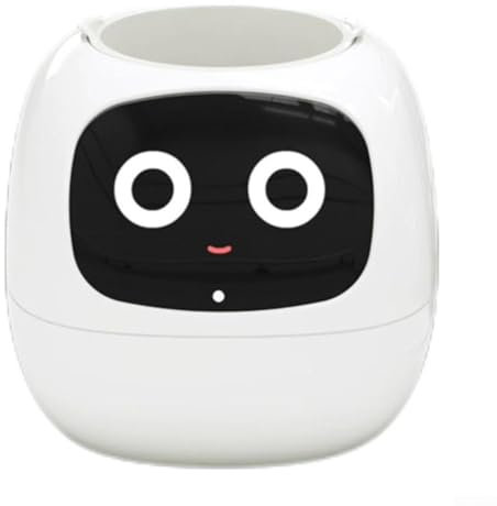 Yhenlovtt Compañero inteligente para el cuidado de las plantas, maceta de riego automático con pantalla integrada, sensores de temperatura y humedad para jardinería interior y exterior (blanco)